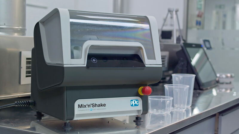 Das Mix-n-Shake auf einem sauberen Mischplatz